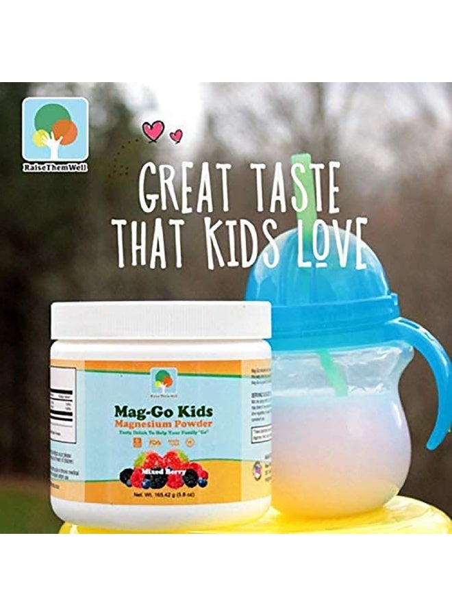 Raise Them Well Kids Constipation Relief (Mixed Berry) | Kid Safe Magnesium Constipation Relief | 90 Servings per Tub - Image 3